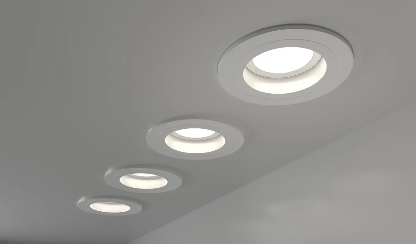 spotlights-recessed-ceiling-3d-render-realistic-interior-room-with-round-glowing-downlights-night-artificial-lighting-led-lamps-home-office-dark-background-angle-view